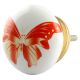 Red Butterfly Ceramic Wardrobe Knob